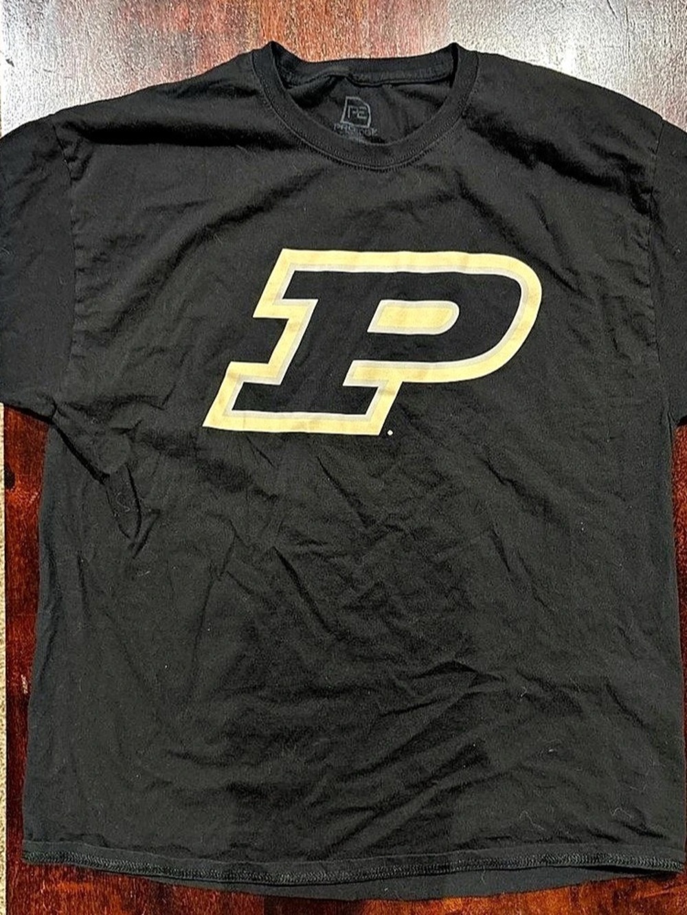 ProEdge Purdue Graphic Tee Black & Gold Size Medium